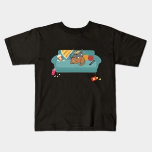 Cats lover quarantine day gift Kids T-Shirt